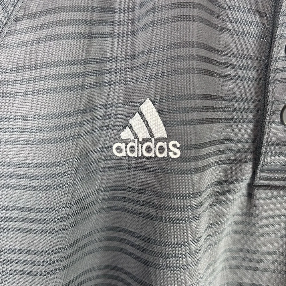 Tulsa Golden Hurricanes Soccer TU Adidas Short Sleeve Gray Polo Men's Size Large